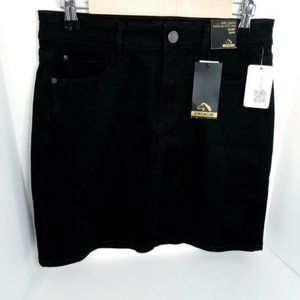 Jordache Luxe Touch Black Jean Skirt NWT